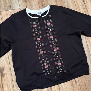 C&K Designs 2x Black Embroidered Cardigan